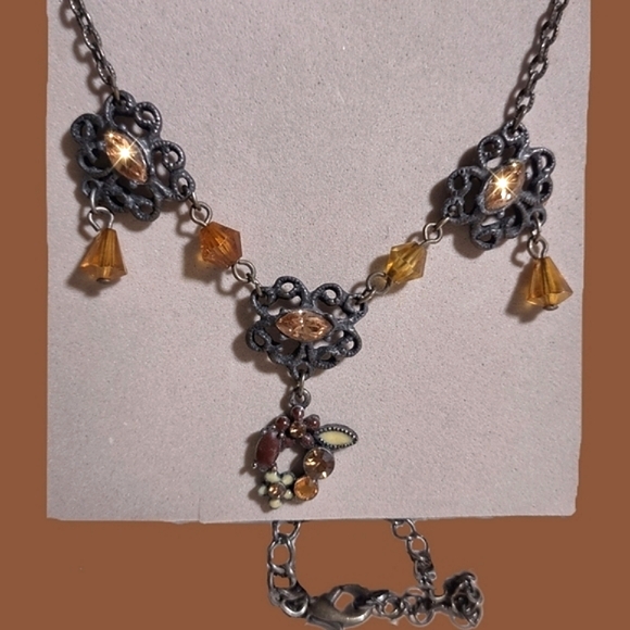 Brown Topaz Colored Gems Y Necklace - Picture 10 of 10